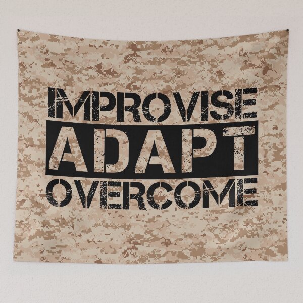 Item preview, Improvise adapt overcome marpat desert camo background - motivational designed and sold by Honest-Quotes.