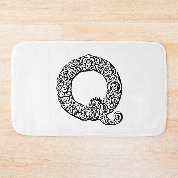 Item preview, Black Monogram - Letter "Q" designed and sold by RoamingRabbit.