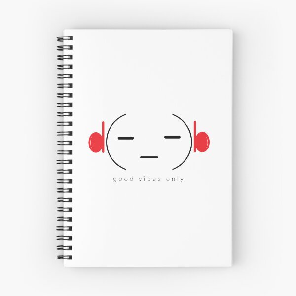 Item preview, Good vibes only red headphones line art designed and sold by expresivedesign.