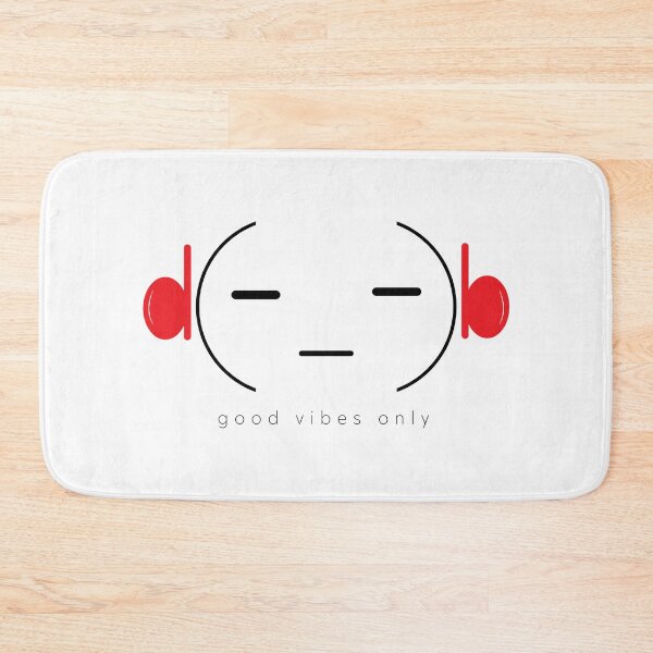 Item preview, Good vibes only red headphones line art designed and sold by expresivedesign.
