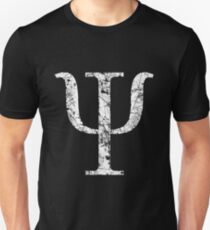 Psi Greek Letter Symbol Grunge Style Unisex T-Shirt
