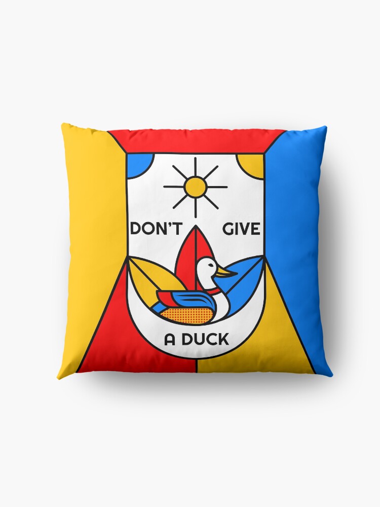 Alternate view of Don't Give a Duck - The Subtle Art of Not Giving a Fuck - I Don't Give a Fuck - I Don't Care Floor Pillow