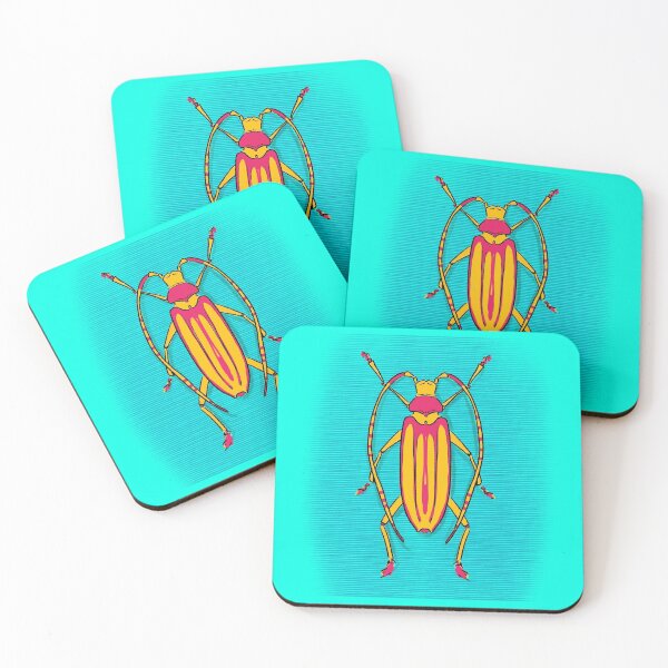 Item preview, Neon bug - colorful beetle inspired by Aromia moschata or musk beetle  designed and sold by tostoini.