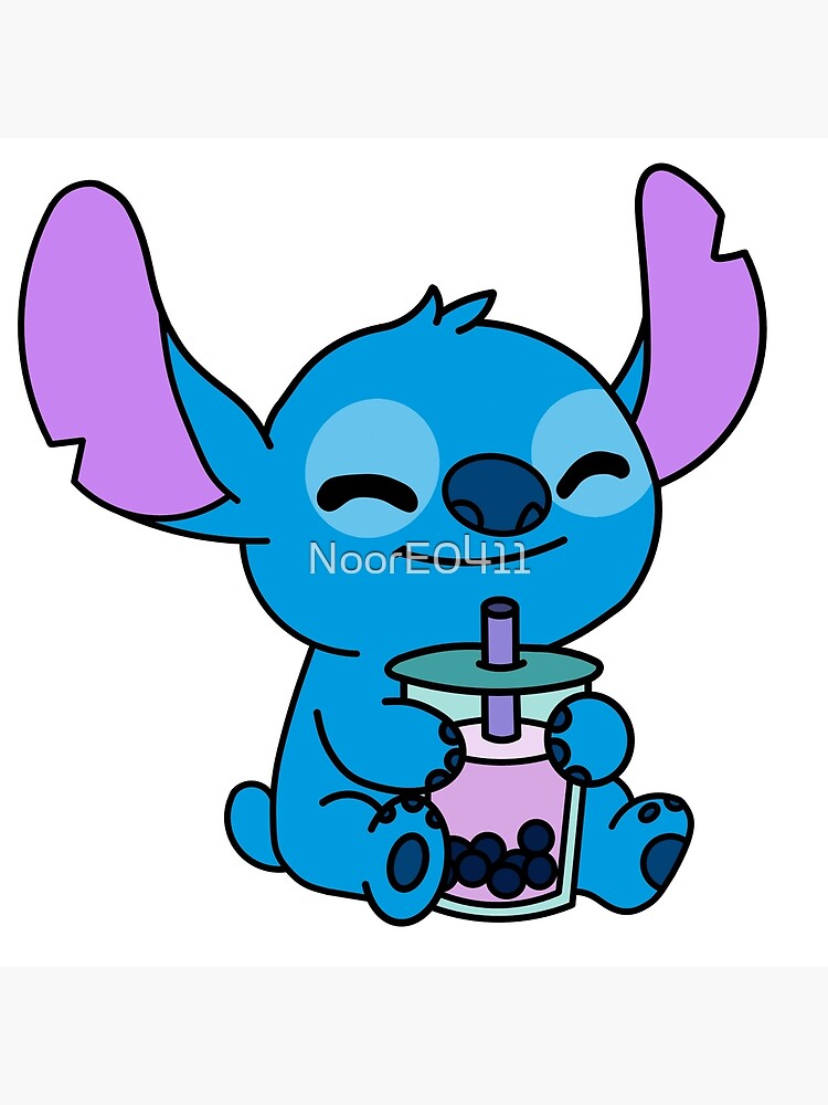 Stitch Boba Tea Art Print For Sale By Noore0411 Redbubble