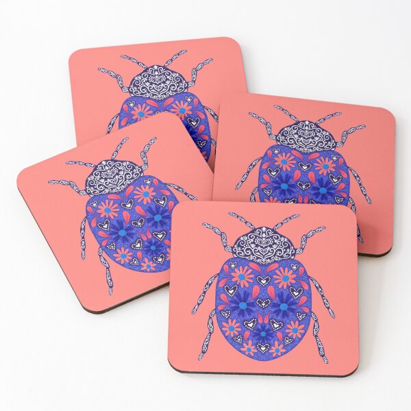 Artikelvorschau, Floral Ladybird | Coral and Cobalt entworfen und verkauft von RebeccaFlaherty.