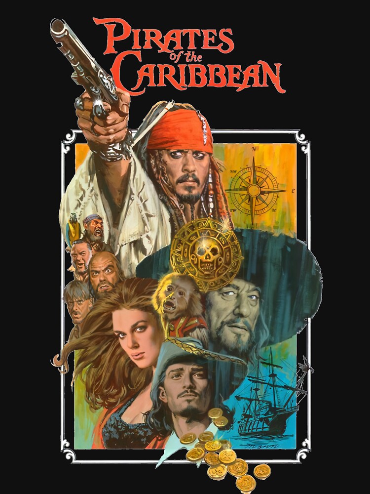 Pirates of the Caribbean The Curse of the Black Pearl  Essential T-Shirt  for Sale by Zig-toZag
