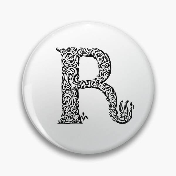 Item preview, Black Monogram - Letter "R" designed and sold by RoamingRabbit.