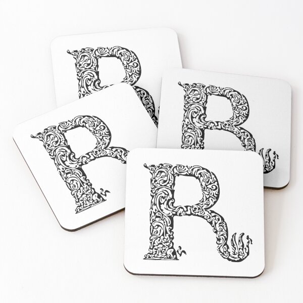 Item preview, Black Monogram - Letter "R" designed and sold by RoamingRabbit.