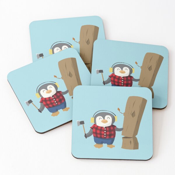 Item preview, Lumberjack Penguin designed and sold by RobsArtThings.