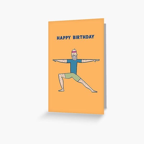 8 Steps of Yoga Funny / Humorous Birthday Card | PaperCards.com