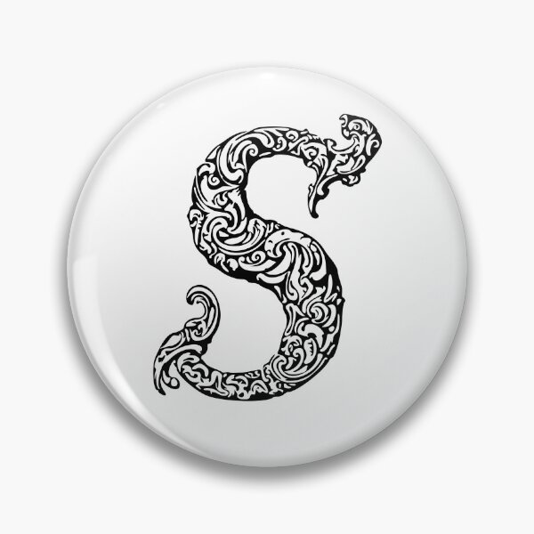 Item preview, Black Monogram - Letter "S" designed and sold by RoamingRabbit.