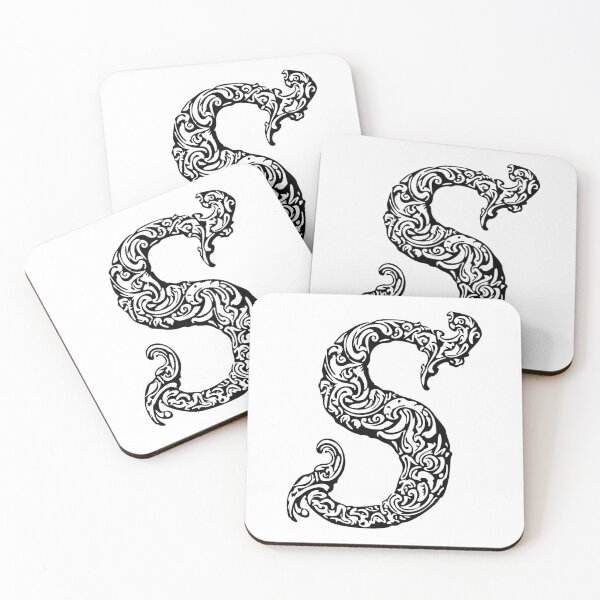 Item preview, Black Monogram - Letter "S" designed and sold by RoamingRabbit.