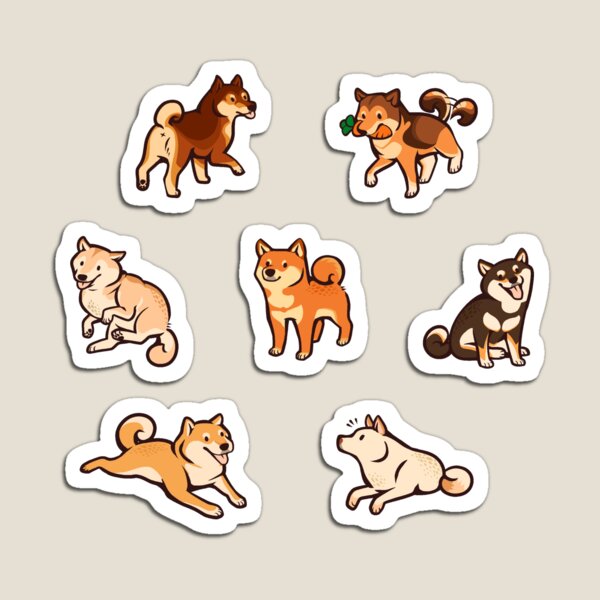 Aperçu de l'œuvre shibes en bleu créée et vendue par Colordrilos.