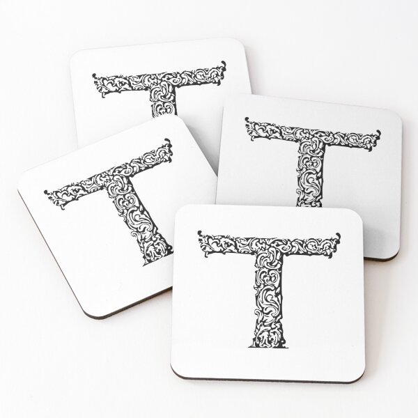 Item preview, Black Monogram - Letter "T" designed and sold by RoamingRabbit.