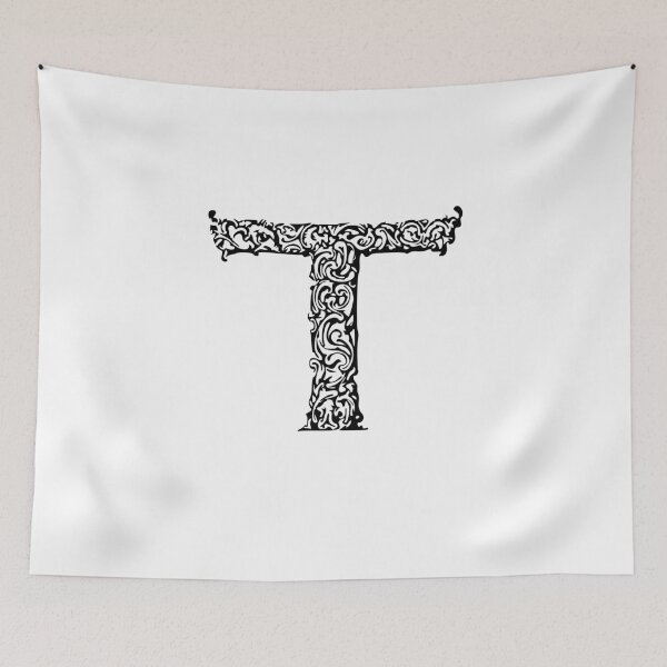 Item preview, Black Monogram - Letter "T" designed and sold by RoamingRabbit.