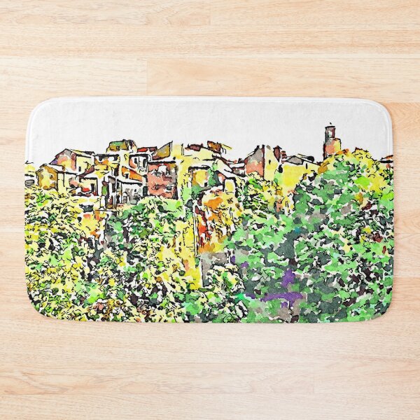 Item preview, Barbarano Romano: landscape with wood and village on the rock designed and sold by Giuseppe Cocco.