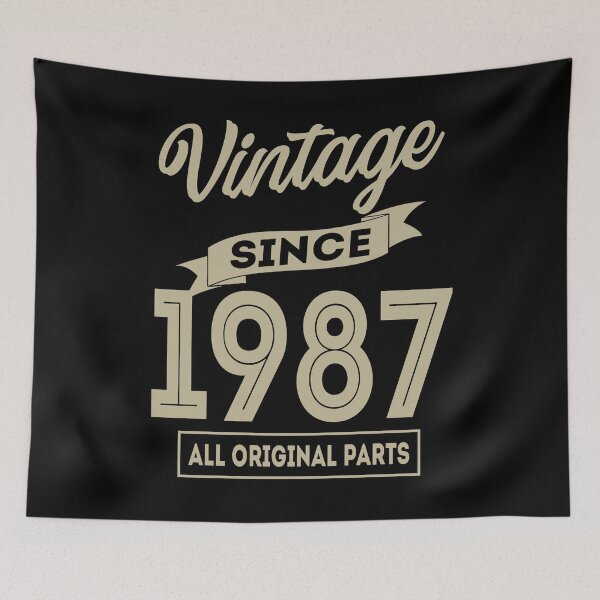 Item preview, Vintage Since 1987 birthday gift design designed and sold by rodmendonca.