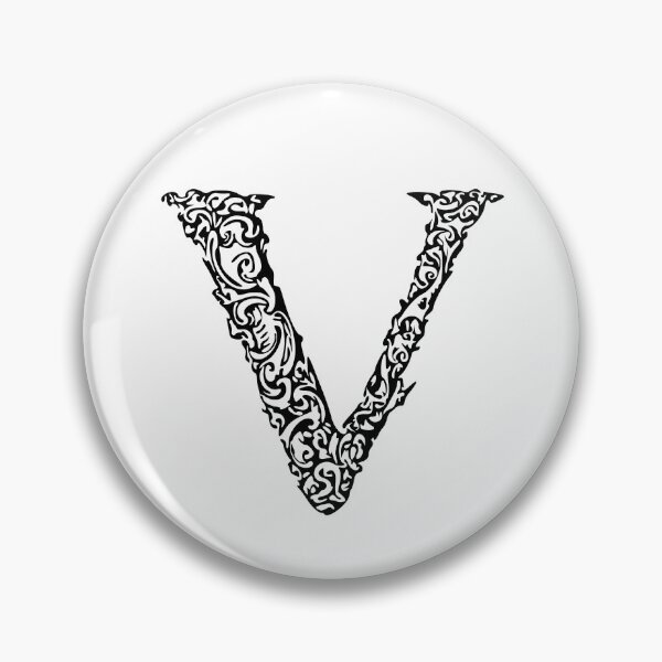 Item preview, Black Monogram - Letter "V" designed and sold by RoamingRabbit.