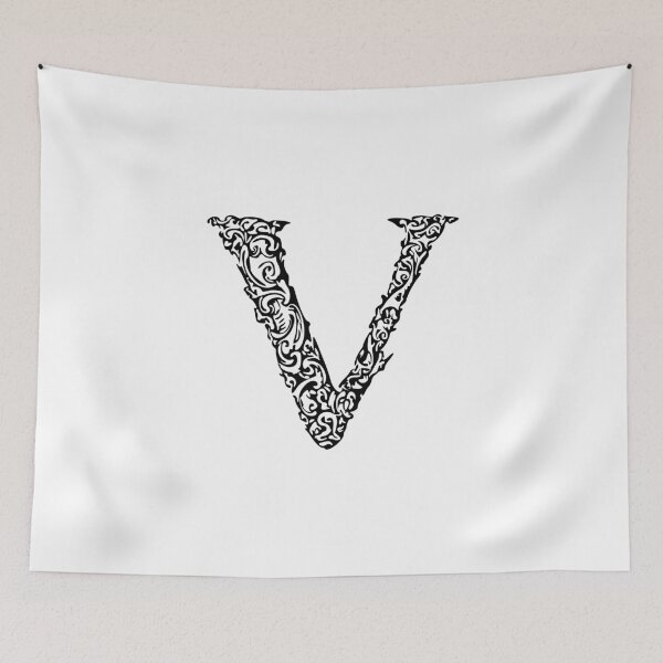 Item preview, Black Monogram - Letter "V" designed and sold by RoamingRabbit.
