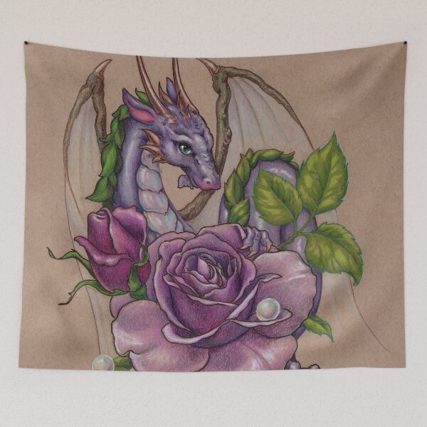 Item preview, Purple Rose Dragon (June) designed and sold by justteejay.