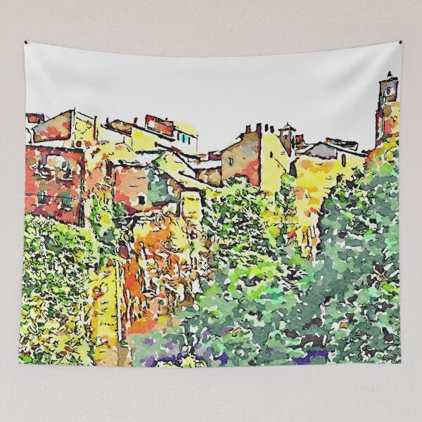 Item preview, Barbarano Romano: landscape with wood and village on the rock designed and sold by Giuseppe Cocco.