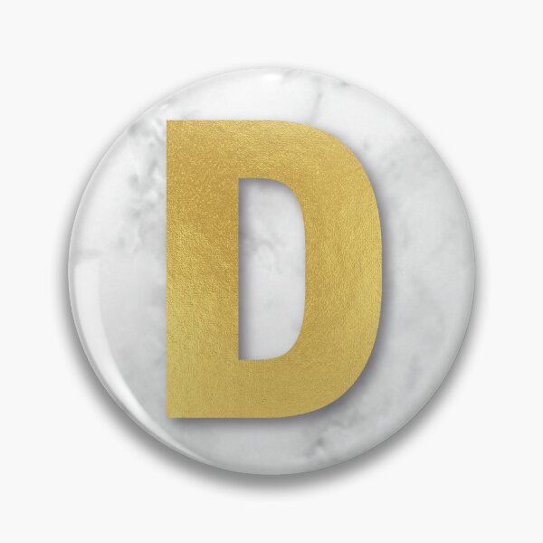 Item preview, Letter D Monogram, White Marble & Gold Letter designed and sold by Sketchbysim.