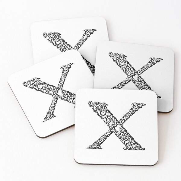 Item preview, Black Monogram - Letter "X" designed and sold by RoamingRabbit.