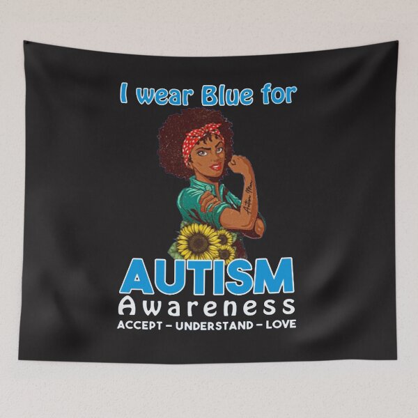 Item preview, I wear blue for autism awareness, accept understand love gift designed and sold by Season43.