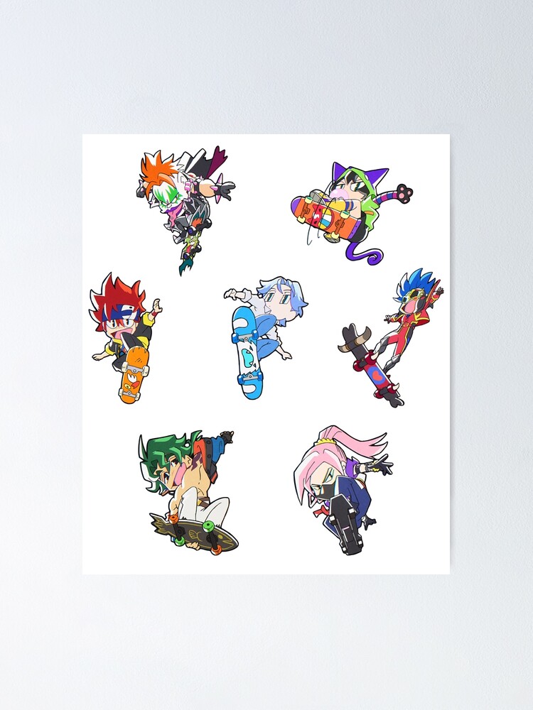 Sk8 The Infinity Chibi Sticker pack | Poster