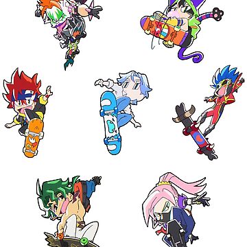 Artwork thumbnail, Sk8 The Infinity Chibi Sticker pack by FlimJim123