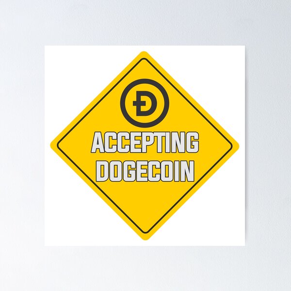 Artikel-Vorschau von Dogecoin akzeptieren, designt und verkauft von arendbotha.