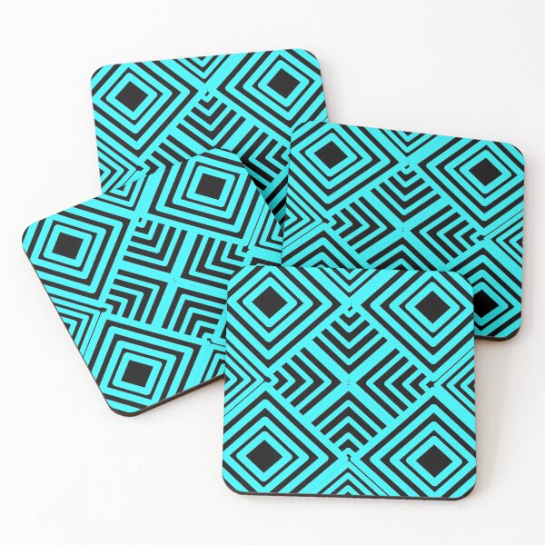 Item preview, geometric colourful psychedelic ripple pattern Blue designed and sold by kyds.