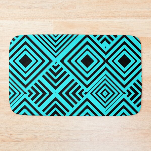 Item preview, geometric colourful psychedelic ripple pattern Blue designed and sold by kyds.