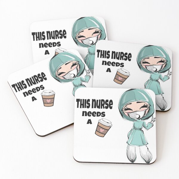 Item preview, This nurse needs a coffee, for nurses and future nurse , nurse student drinking a coffee  designed and sold by AkramHabib.
