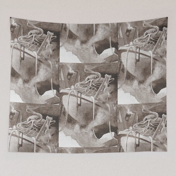 Item preview, War of the Worlds alien Vintage illustration designed and sold by Vintage Designs +.