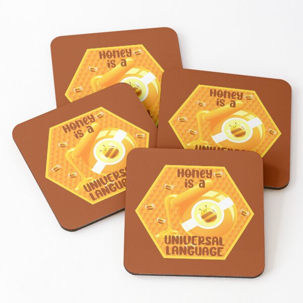 Item preview, Honey is a Universal Language! (On Brown) designed and sold by PawsitiveMum.