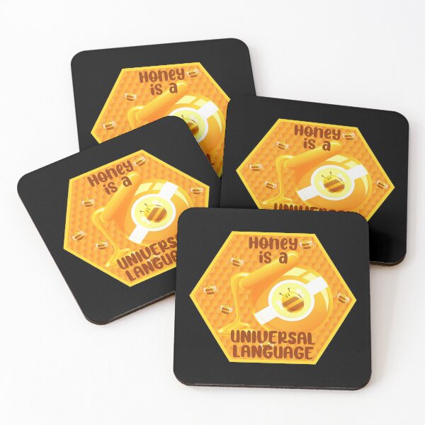 Item preview, Honey is a Universal Language! (On Black) designed and sold by PawsitiveMum.