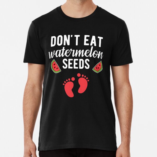 Funny Maternity Tshirt - 'I Ate A Seed' Watermelon Pregnancy Tee For Baby Showers
