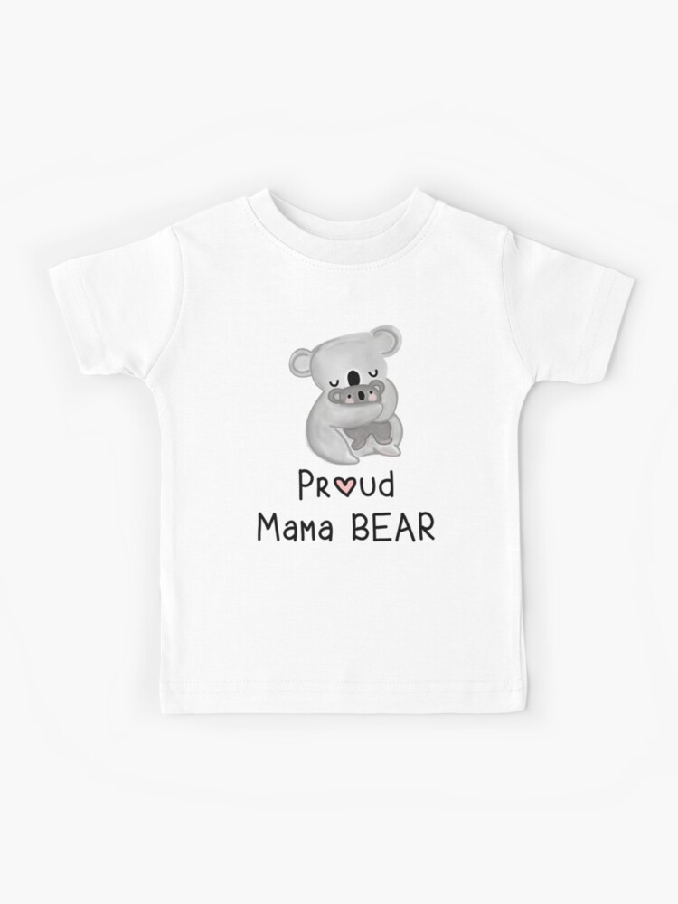 Unisex T Shirt Mama Bear With Color Baby For Mather's Day