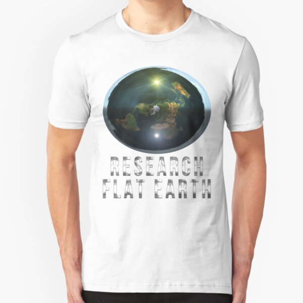 Research Flat Earth Slim Fit T-Shirt