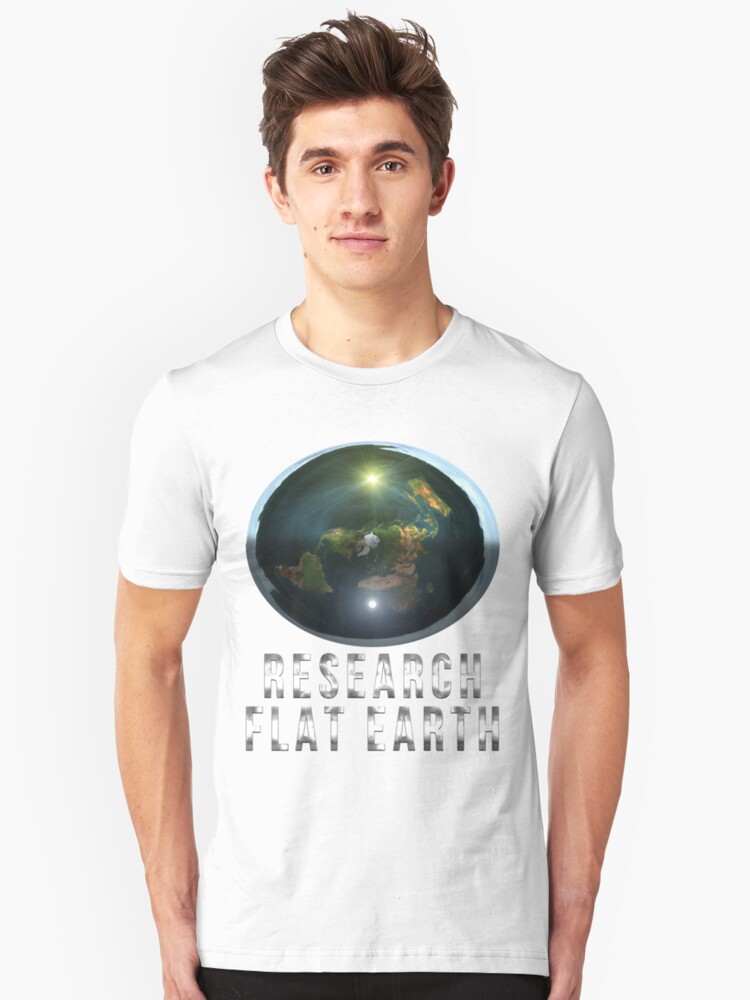 Alternate view of Research Flat Earth Slim Fit T-Shirt