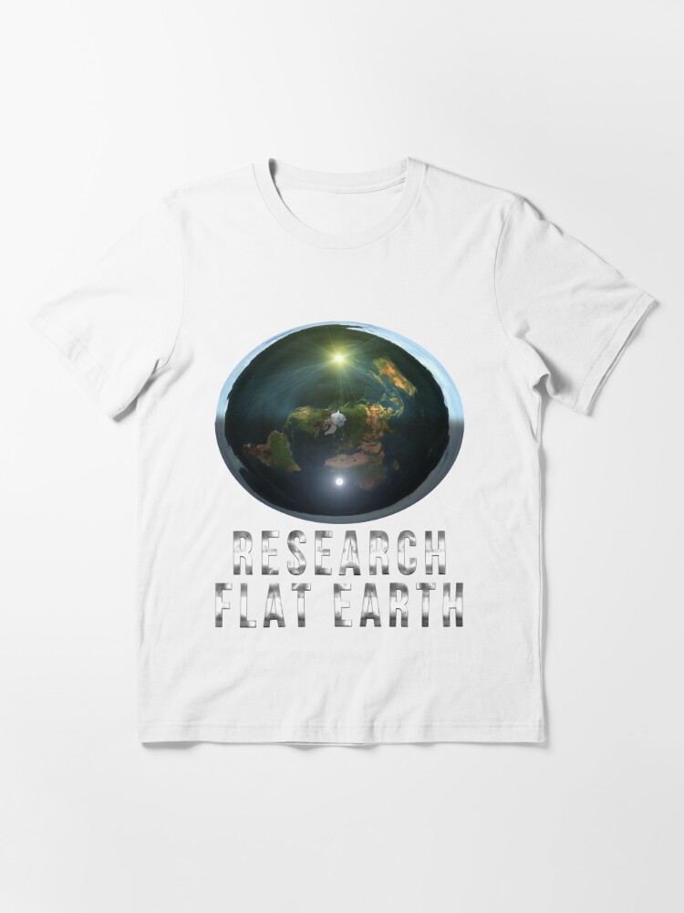 Alternate view of Research Flat Earth Essential T-Shirt