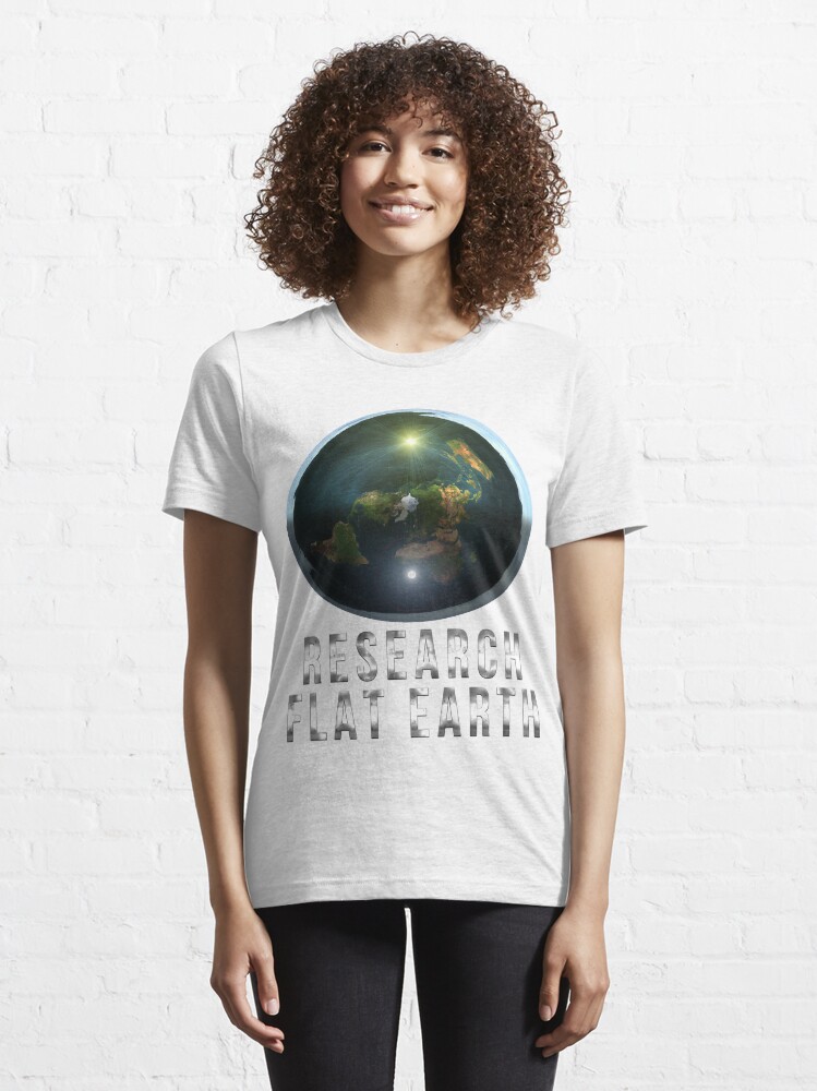 Alternate view of Research Flat Earth Essential T-Shirt