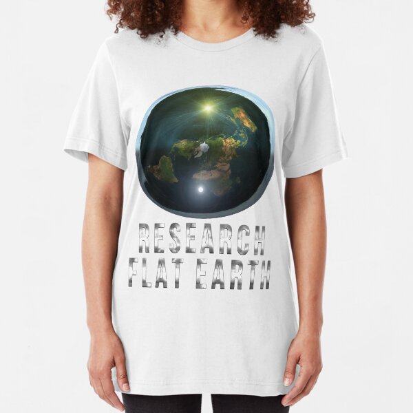Research Flat Earth Slim Fit T-Shirt