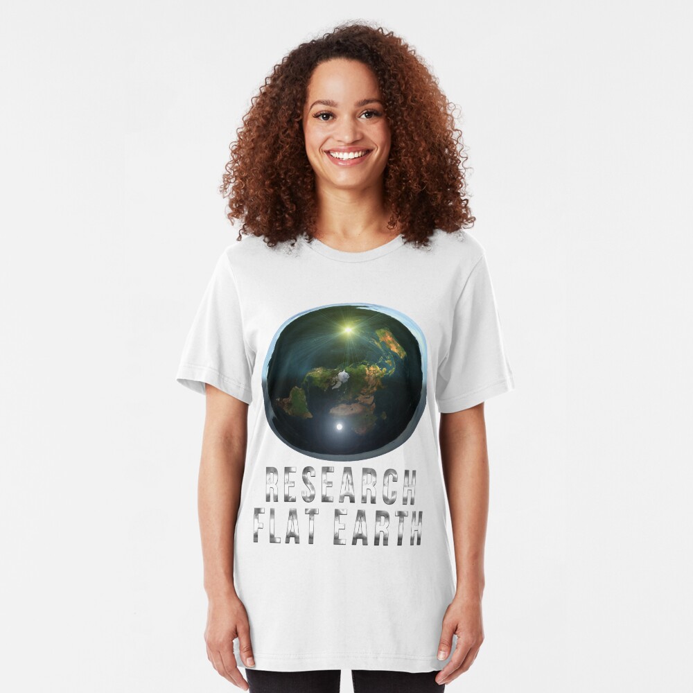Research Flat Earth Slim Fit T-Shirt