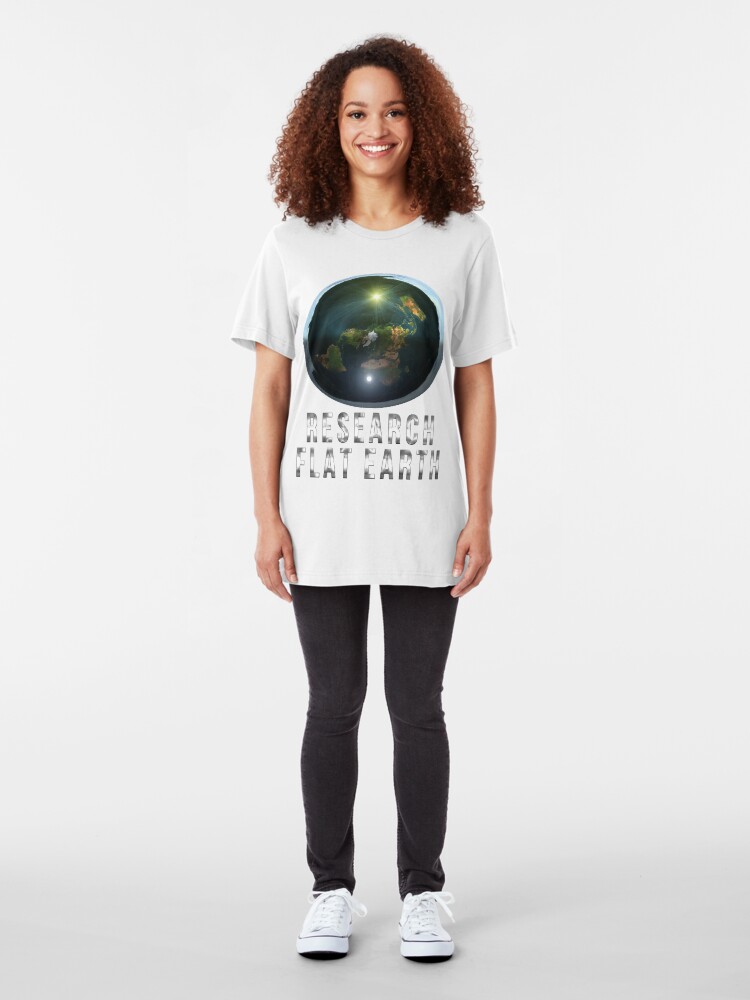 Alternate view of Research Flat Earth Slim Fit T-Shirt
