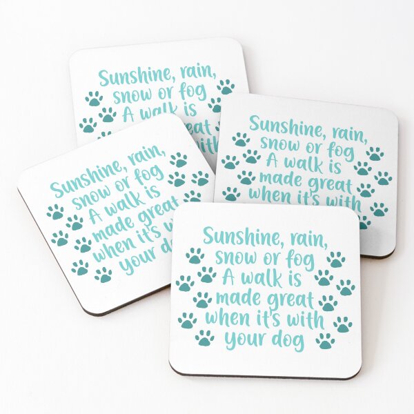 Item preview, Walks with a dog paw prints inspirational quote designed and sold by LynHebb.