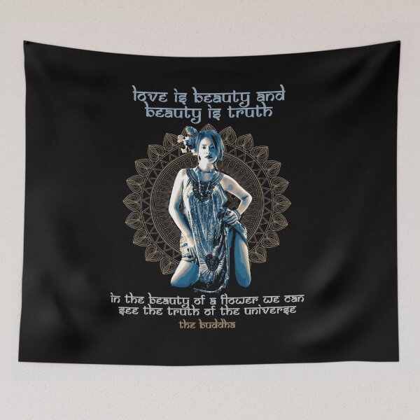 Item preview, Love is Beauty and Beauty is Truth, Buddhist Proverb, The Buddha, Mandala Design, Buddhist Gift designed and sold by Proverbial Wisdom Design.