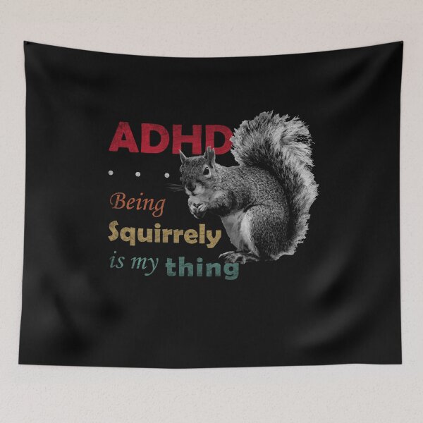 Item preview, ADHD is Awesome Squirrely Retro designed and sold by PEHardy-Designs.