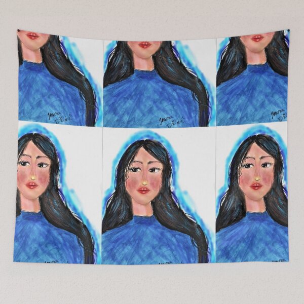 Item preview, A MODERN BLUE GIRL PORTRAIT  designed and sold by IvanaKada.